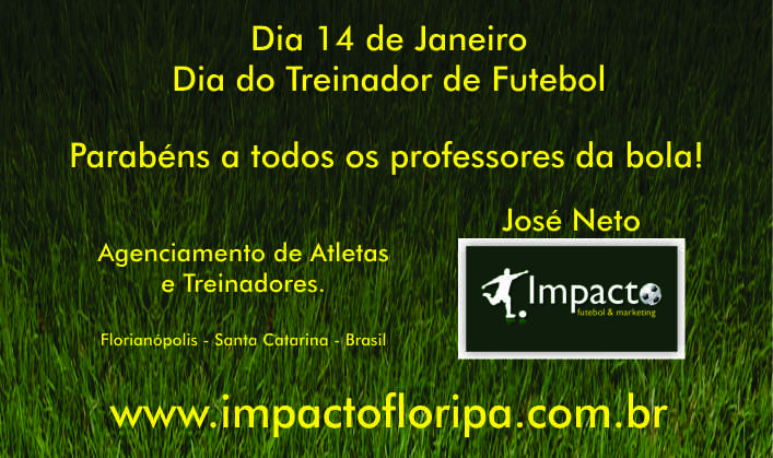 Parabéns! Dia do Treinador de Futebol. 