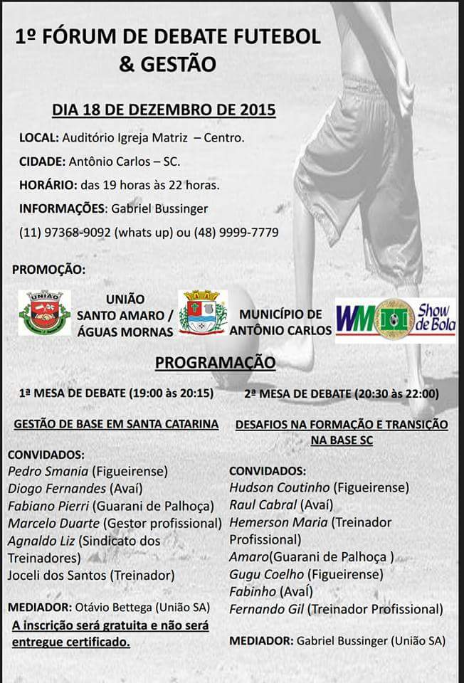 Impacto - Presente no 1°Fórum de Futebol e Gestão