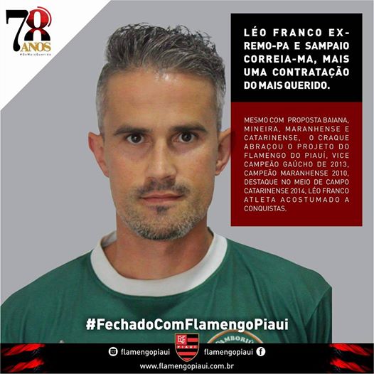 Léo Franco chega para ser o 10 do Flamengo-PI
