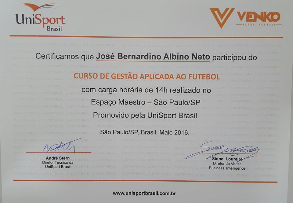 Diretor da Impacto José Neto concluiu mais um Curso na Área