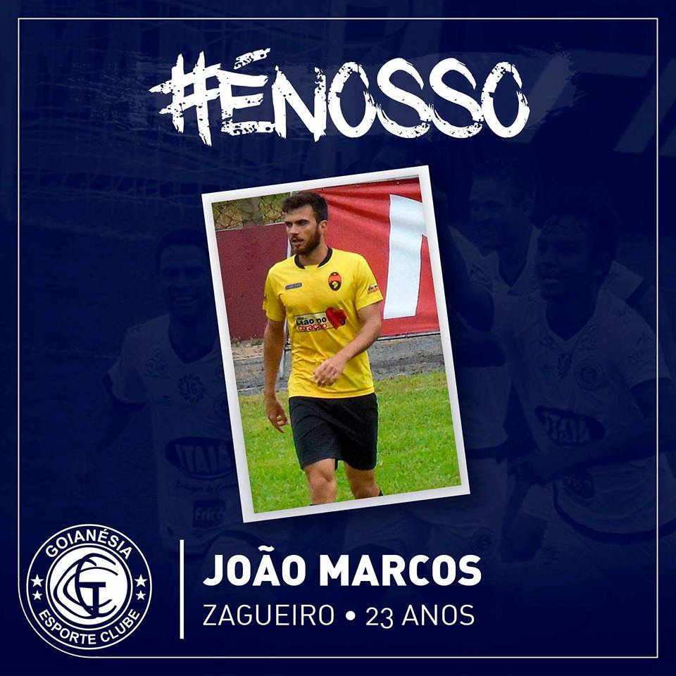 Reforço!! João Marcos Zagueirão vai jogar o Goiano 2017