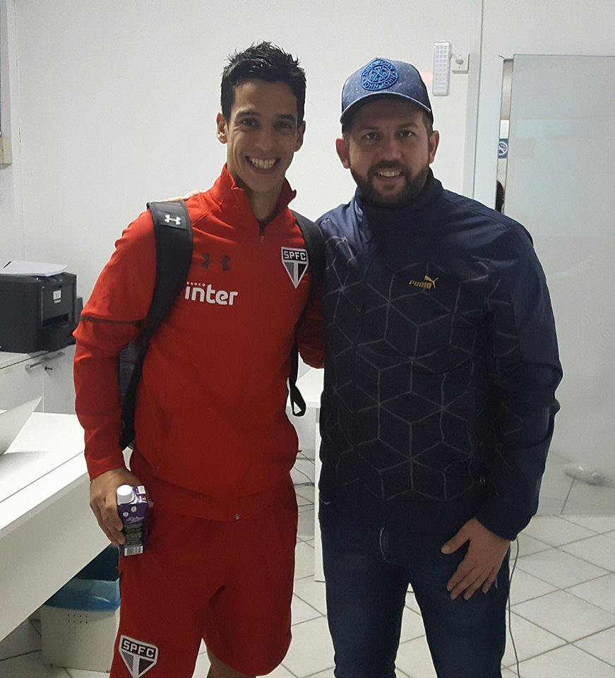 Com Thomaz do São Paulo que foi Atleta Impacto