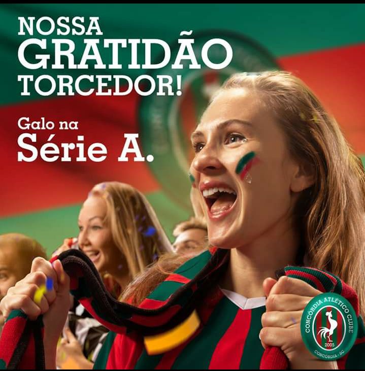 Parabéns pelo Acesso Catarinense! Concórdia e Hercílio Luz