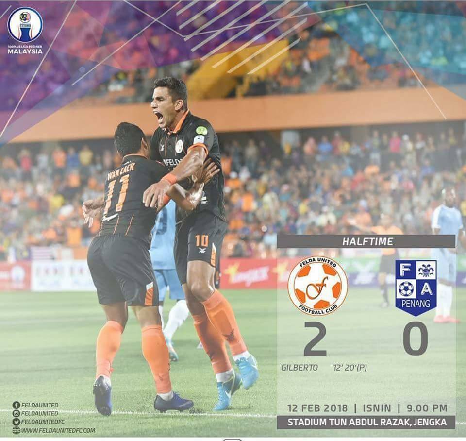 Tem Gols!! Centroavante Gilberto marca 2 na partida