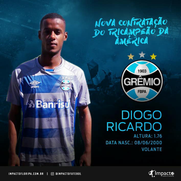 Reforço!!! Aleta Impacto - Diogo Ricardo assina com Grêmio-RS