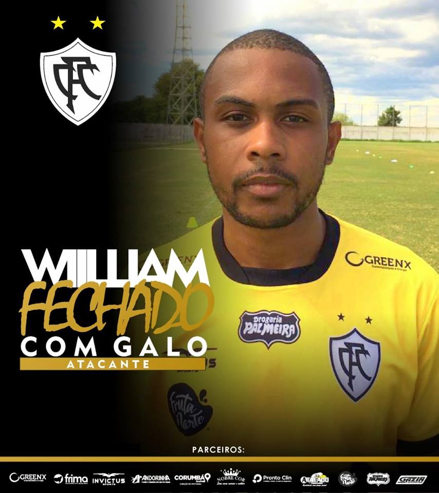 Reforço 2019!!! William Ribeiro vai defender Corumbaense-MS