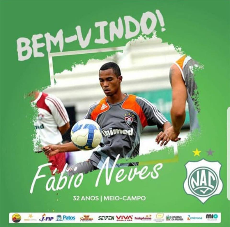 Reforço 2019!!! Meio Campo Fabio Neves volta a Paraíba.