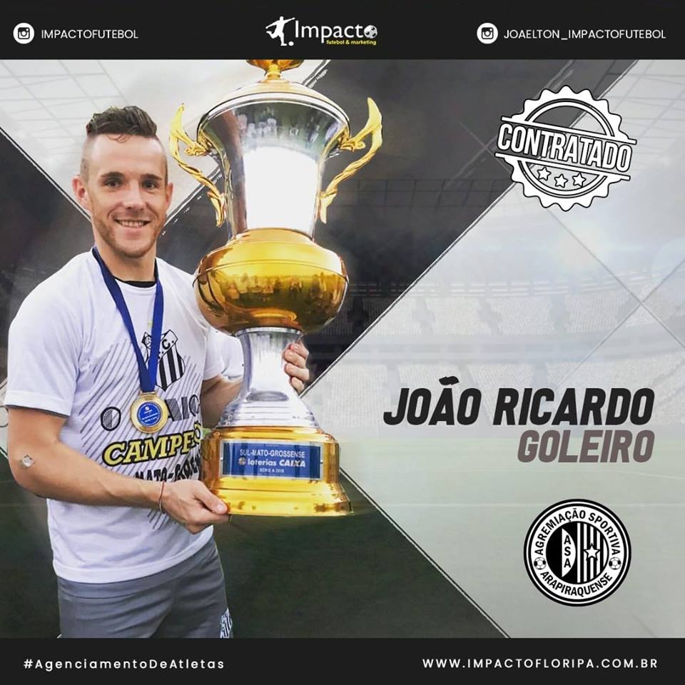 Reforço 2019!!! Goleiro João Ricardo acerta com ASA-AL