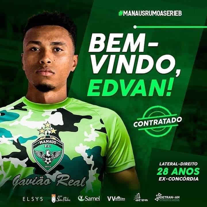 Reforço 2020!!! Edvan acerta com Manaus-AM 