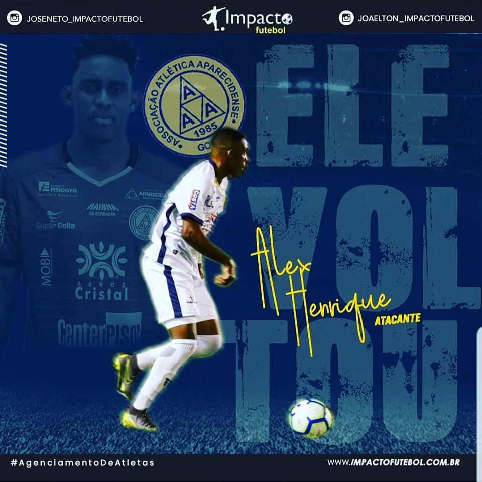 Reforço 2020! Alex Henrique de volta ao Aparecidense-GO