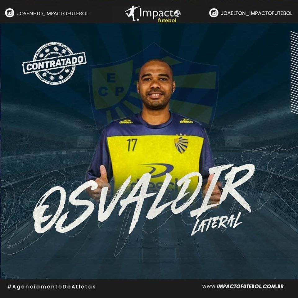 Reforço 2020! Osvaldir assina com Pelotas-RS