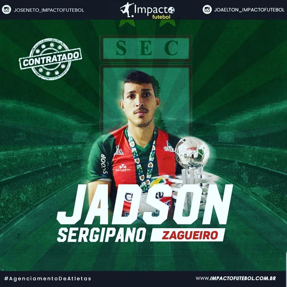 Reforço 2020! Jadson Sergipano é do Souza-PB
