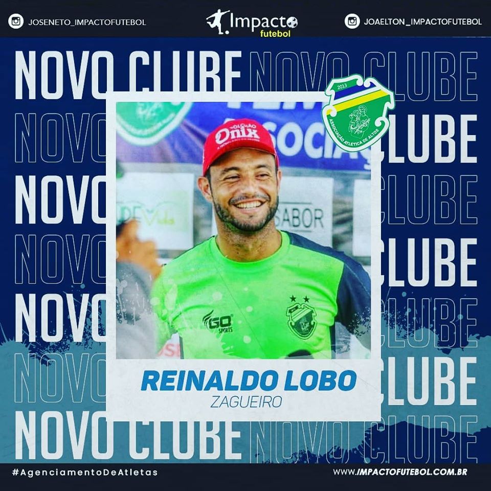 Reforço 2020! Reinaldo Lobo é o novo Zagueiro do Altos-PI