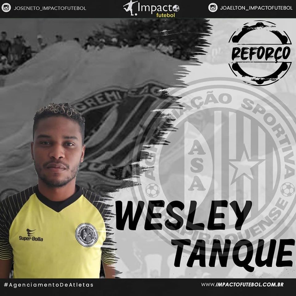 Reforço 2020! Wesley Tanque é apresentado no ASA-AL