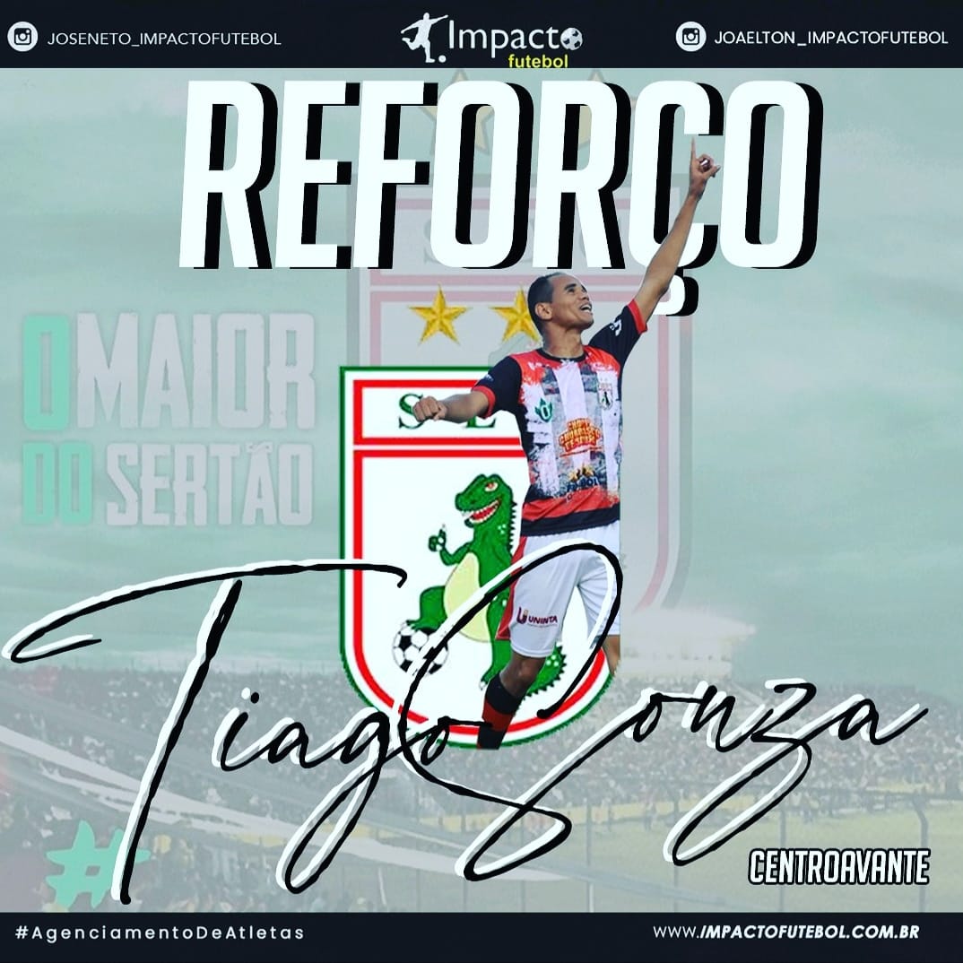 Reforço 2020! Tiago Souza vai finalizar o estadual pelo Sousa-PB