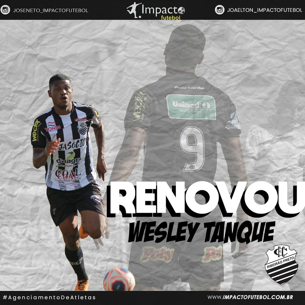 Contrato Renovado! Wesley Tanque é do Comercial-SP