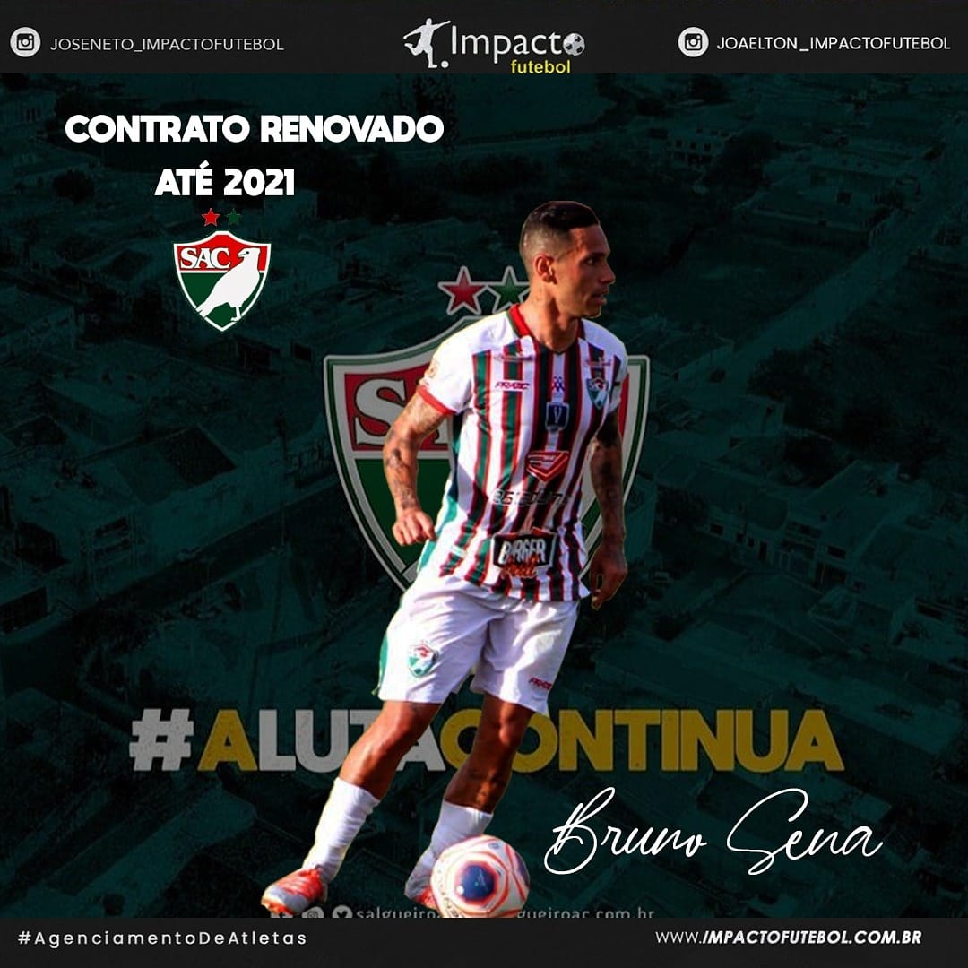 Renovação de Contrato! Bruno Sena renova no Salgueiro-PE