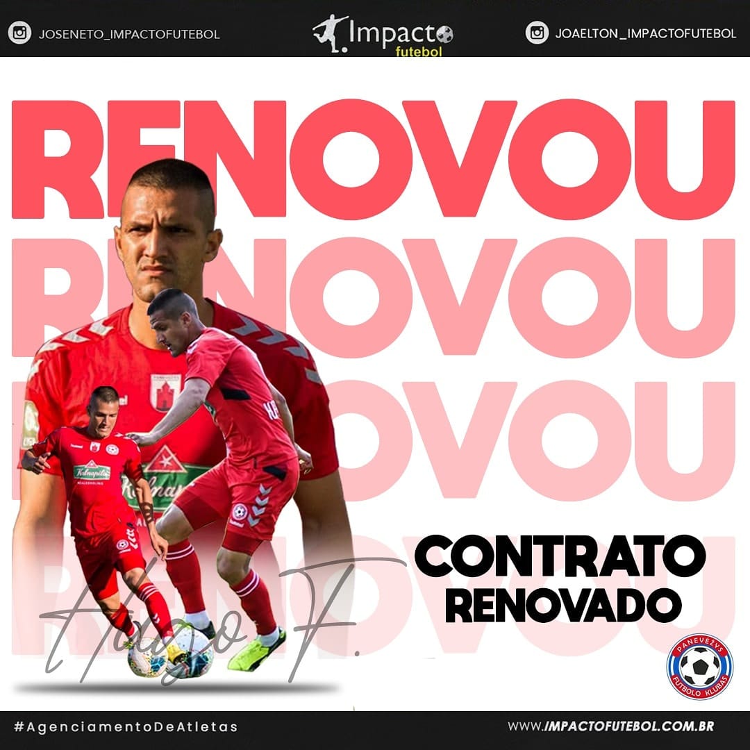 Renovação de Contrato! Hugo renova com FK Panavezys