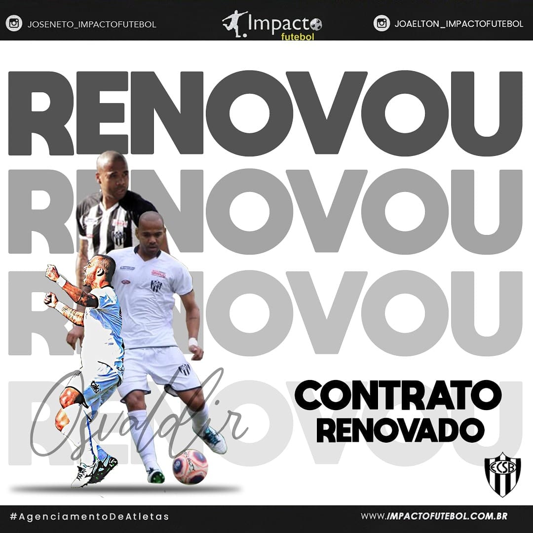 Renovação de Contrato! Osvaldir fica no EC São Bernardo-SP