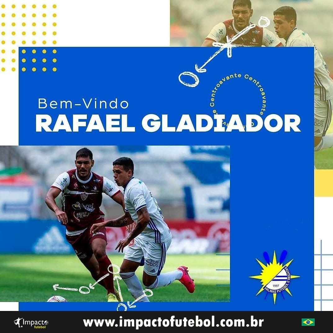 Reforço 2021! Centroavante Rafael Gladiador é do Palmas-TO