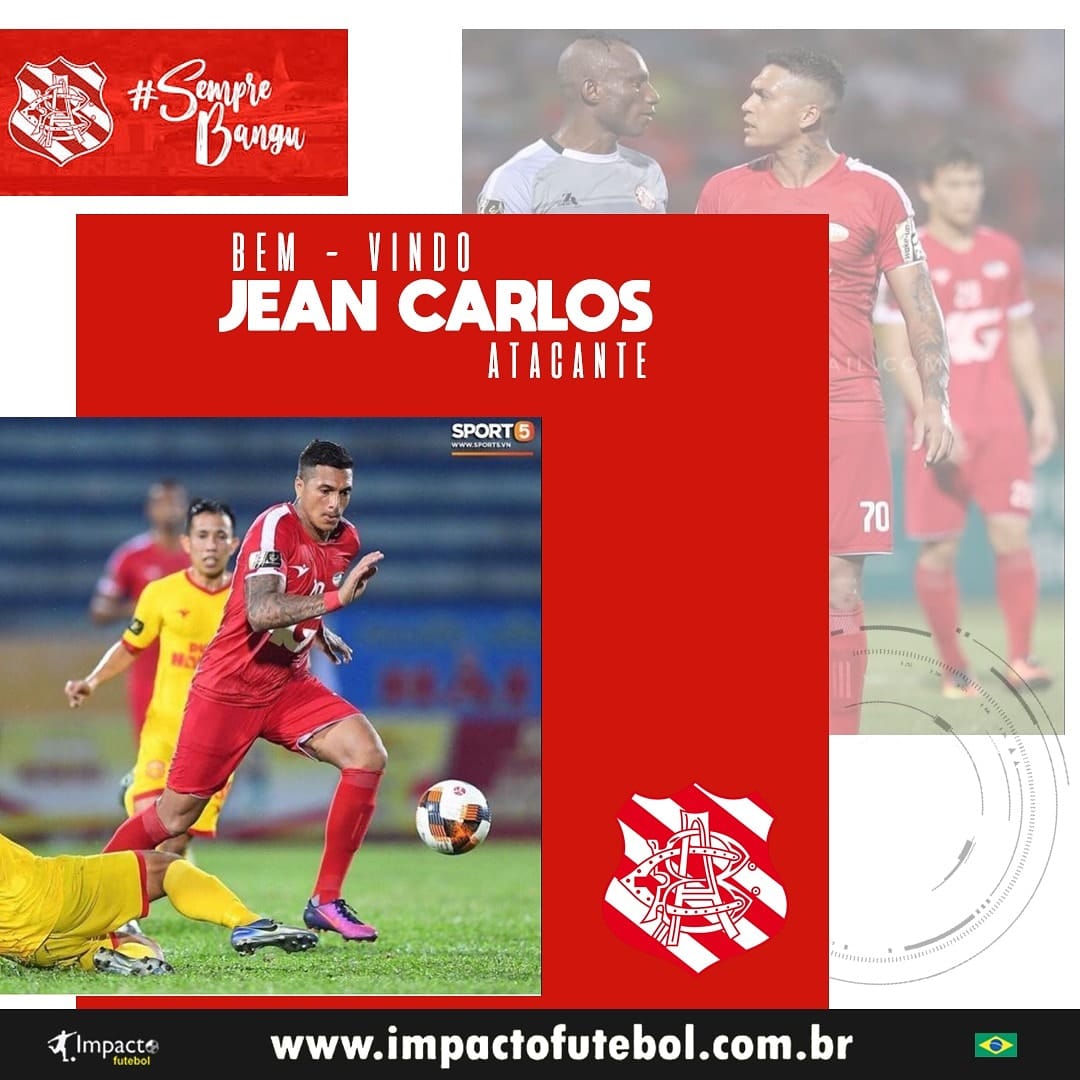 Reforço 2021! Jean Carlos vai jogar o Carioca pelo Bangu-RJ