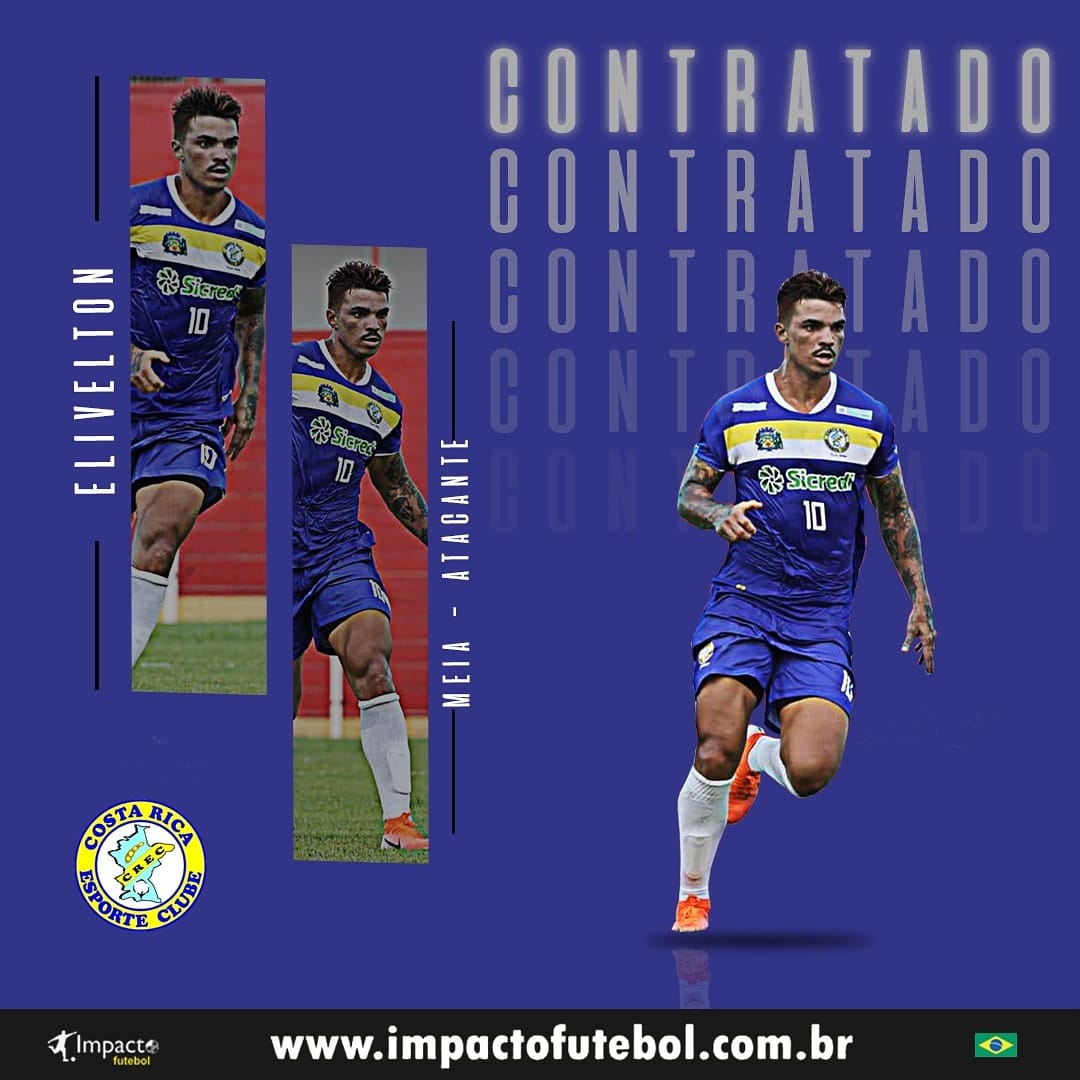 Reforço 2021! Elivelton vai defender o Costa Rica-MS