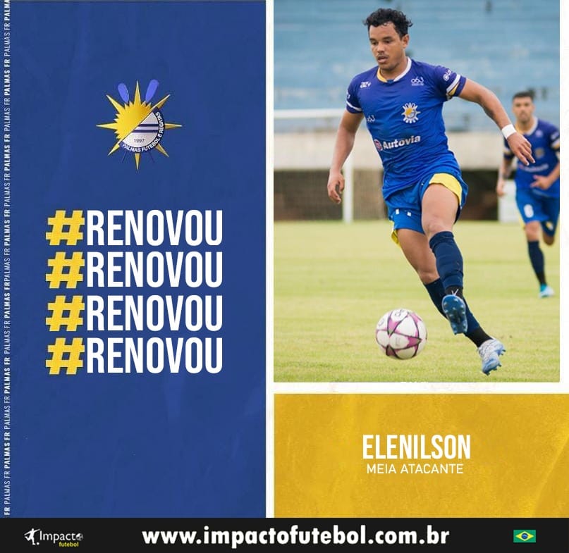 Renovação de Contrato! Elenilson fica no Palmas-TO 