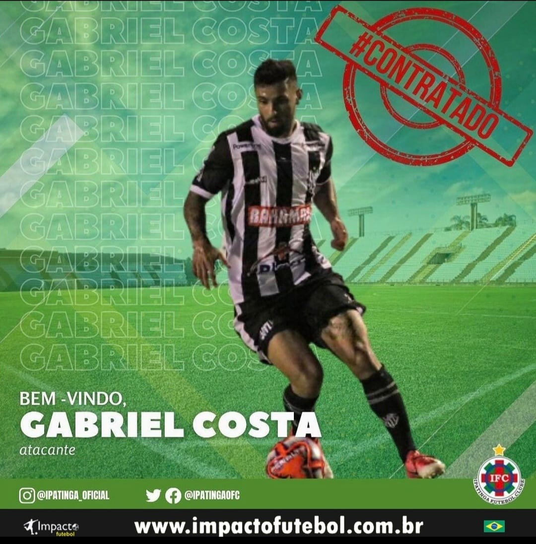 Reforço 2021! Gabriel Costa é o novo atacante do Ipatinga-MG