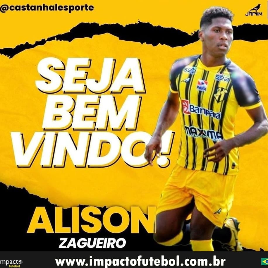 Reforço 2021! Alison (Zagueiro) acerta com Castanhal-PA