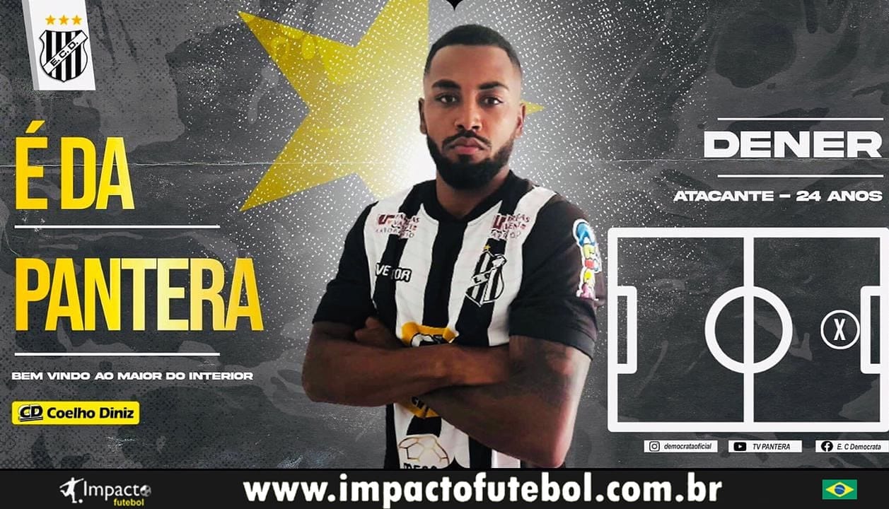 Reforço 2021! Dener (Atacante) vai defender o Democrata-MG