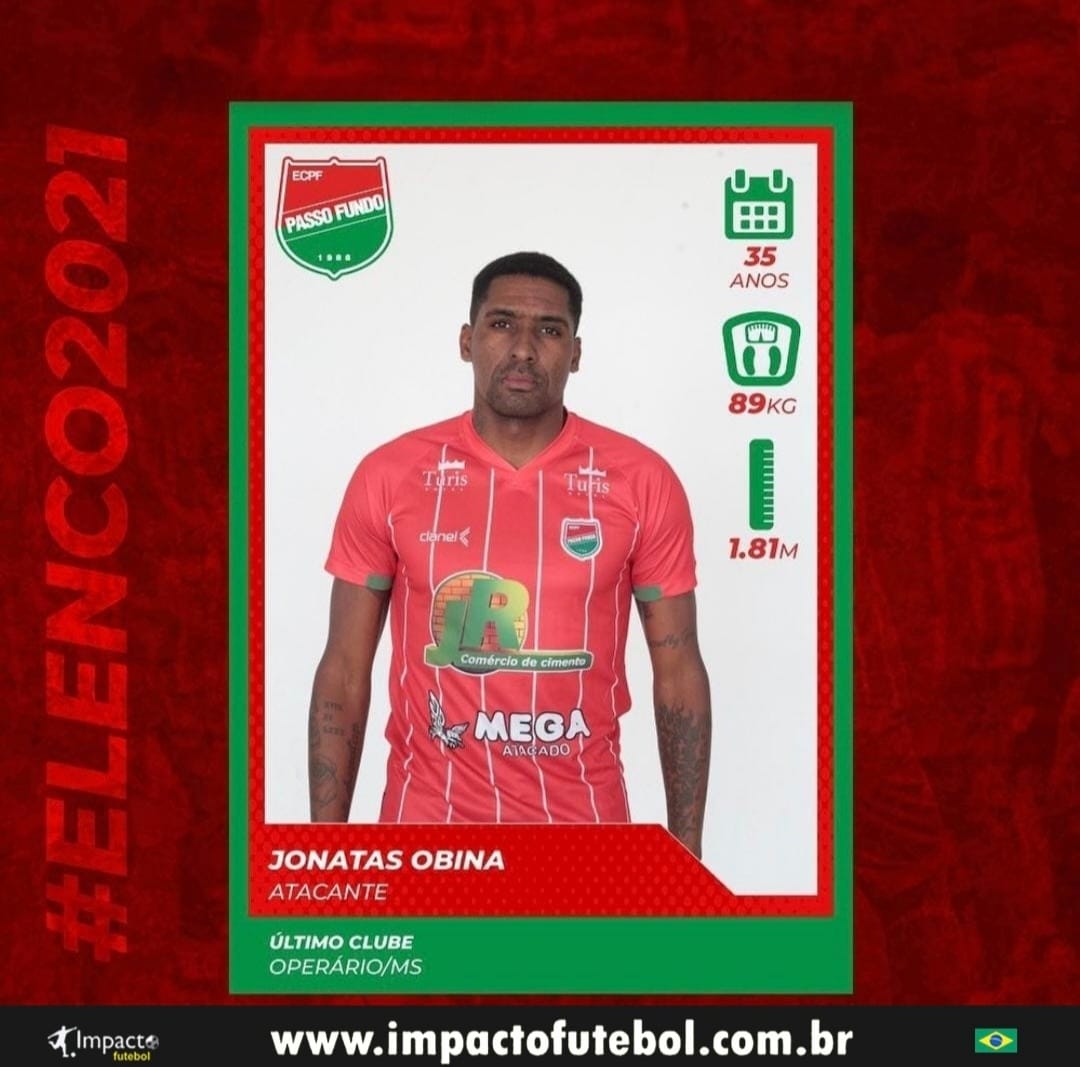Reforço 2021! Jonatas Obina acerta com Passo Fundo-RS