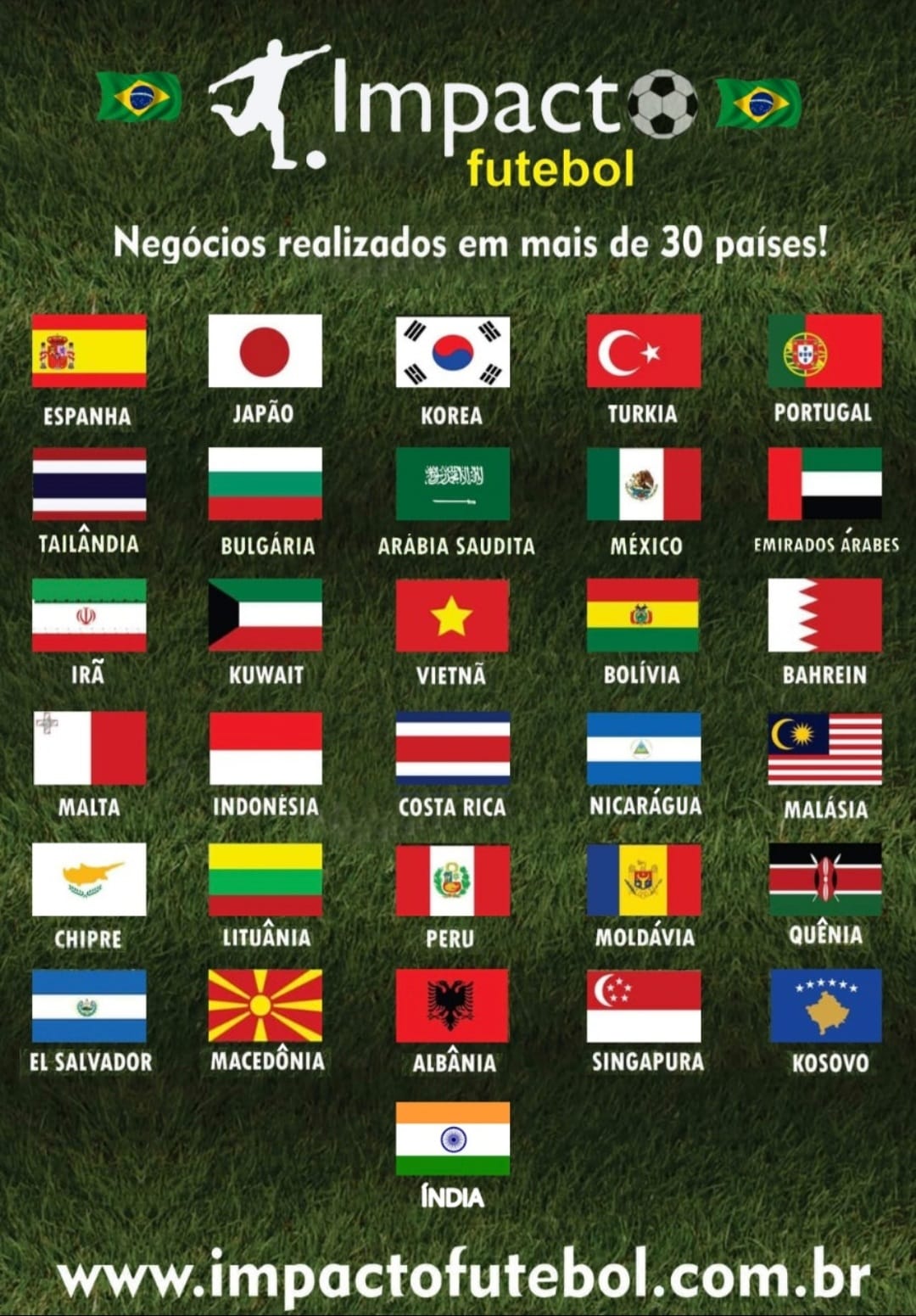 Impacto Futebol - Negócios Realizados em mais de 30 Países