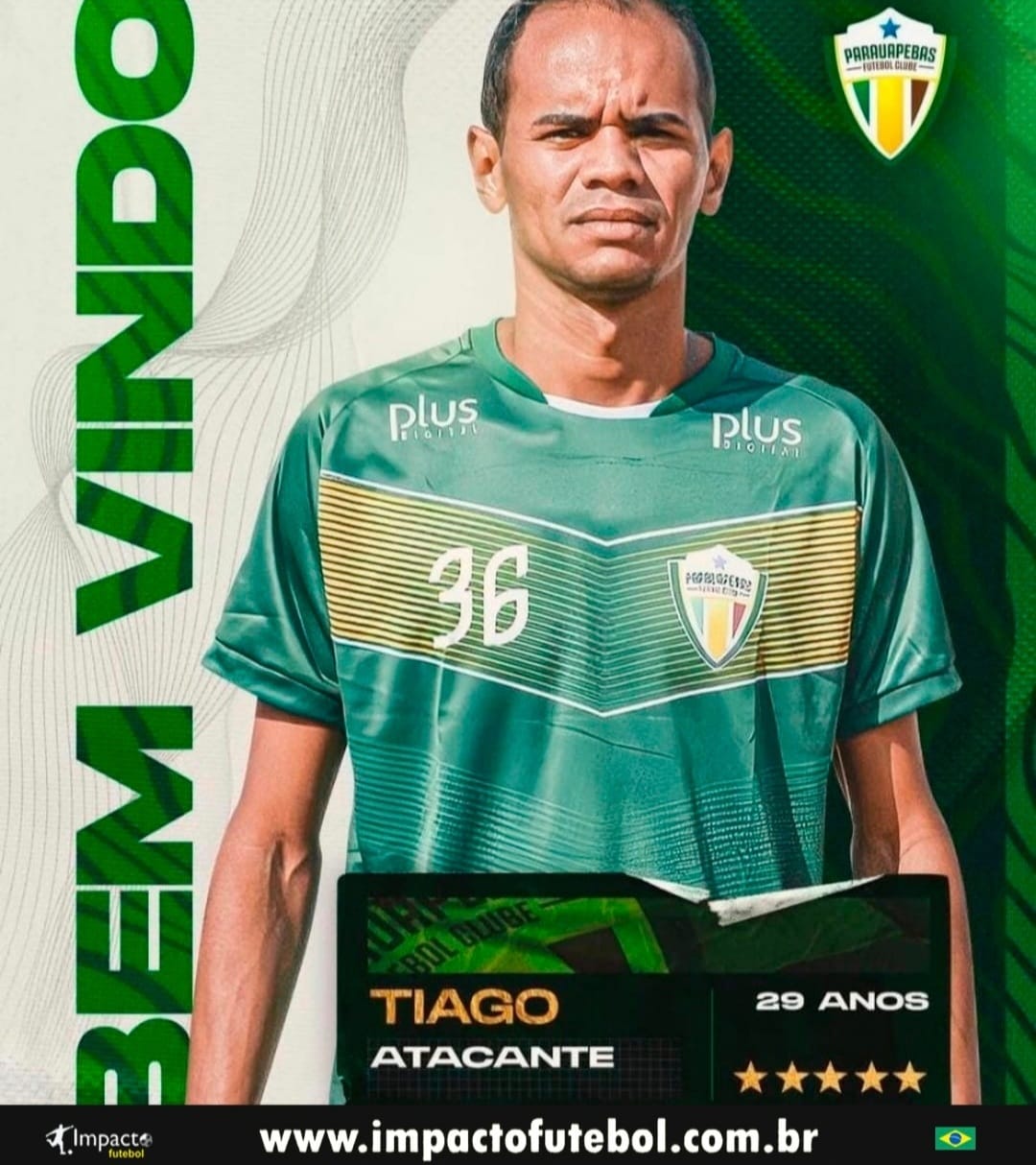 Reforço 2021! Tiago Souza acerta com Paraupebas-PA
