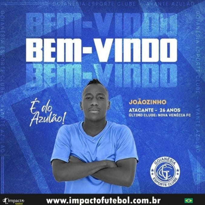 Reforço 2021! Joãozinho vai defender o Goianésia-GO