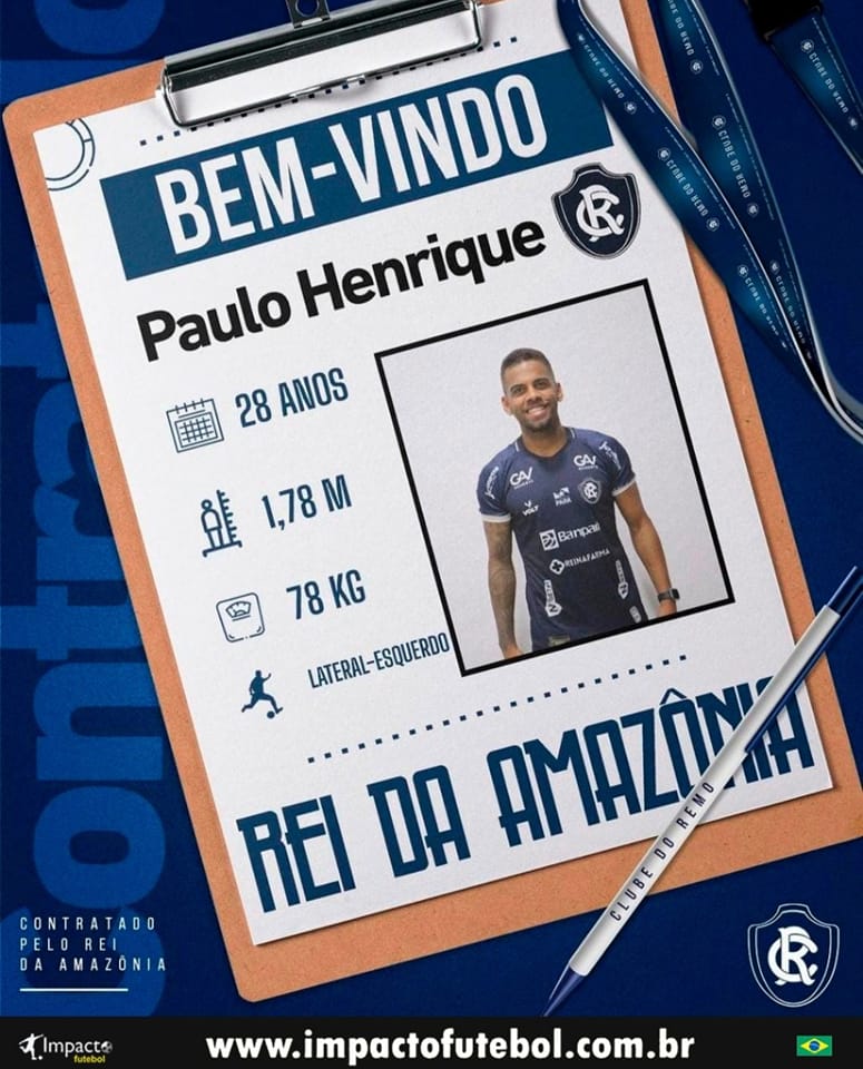 Reforço 2022! Paulo Henrique é do Remo-PA