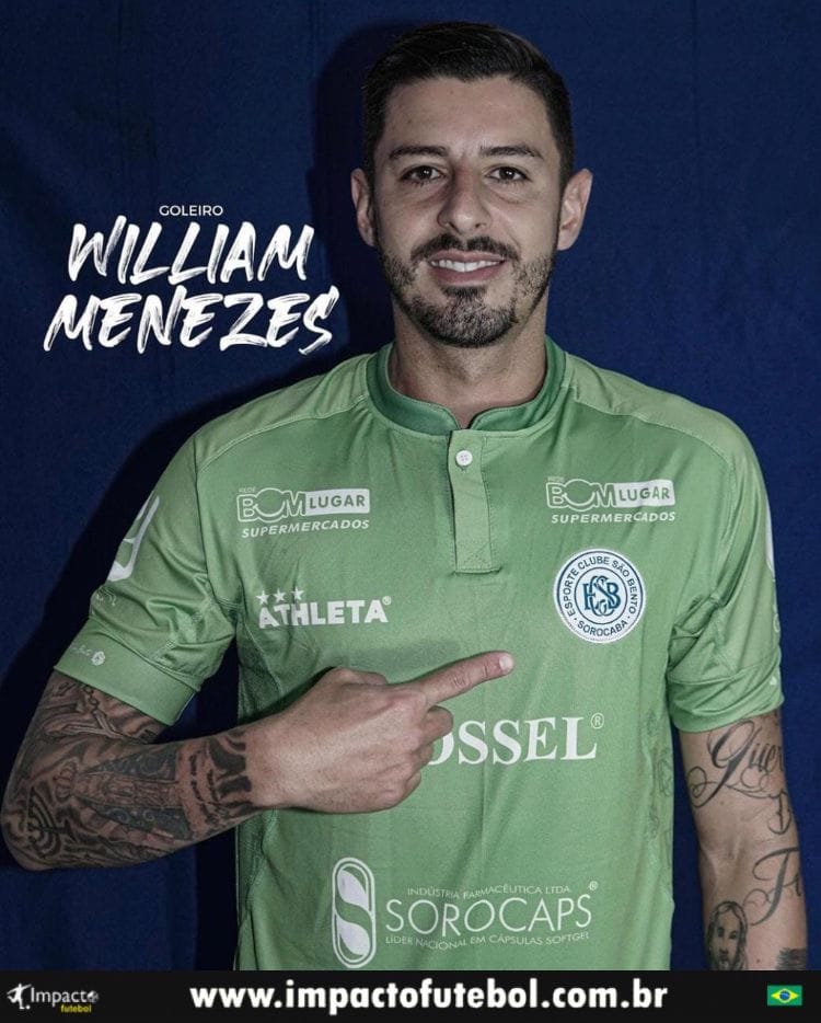 Renovação de Contrato! Goleiro William fica no São Bento-SP