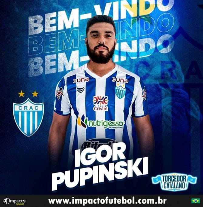 Reforço 2022! Igor Pupinski é do Crac-GO no Goiano