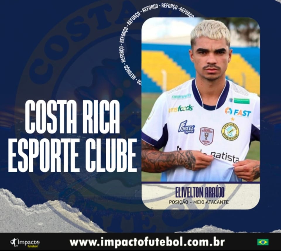 Reforço! Elivelton retorna para o Costa Rica-MS