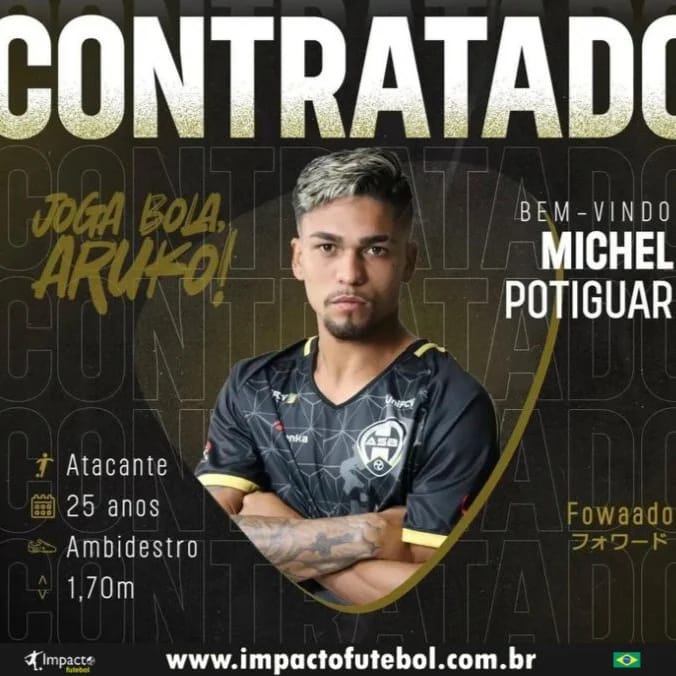 Reforço! Michel Potiguar - Atacante, acerta com Aruko-PR