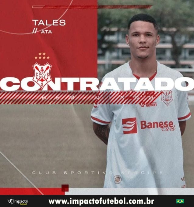 Reforço! Tales (Atacante) assina com o Sergipe-SE