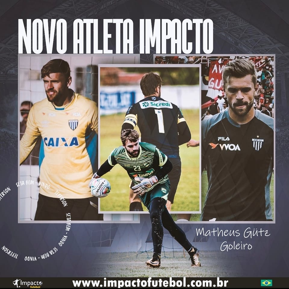 Novo atleta Impacto! Matheus Gutz (Goleiro) Ex.Avaí-SC