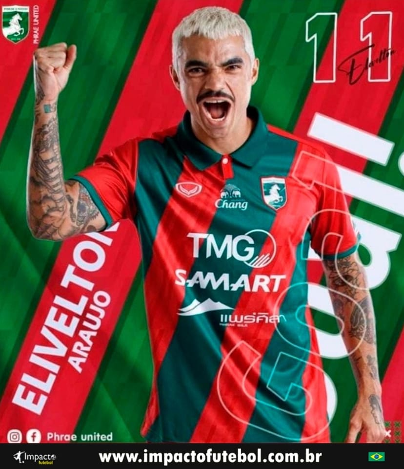 Tem Gol!!! Elivelton marcou 2x na Tailândia para o Phrae United