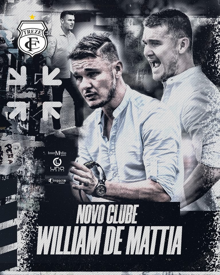 Negócio Fechado! William de Mattia é o Treinador do Treze-PB