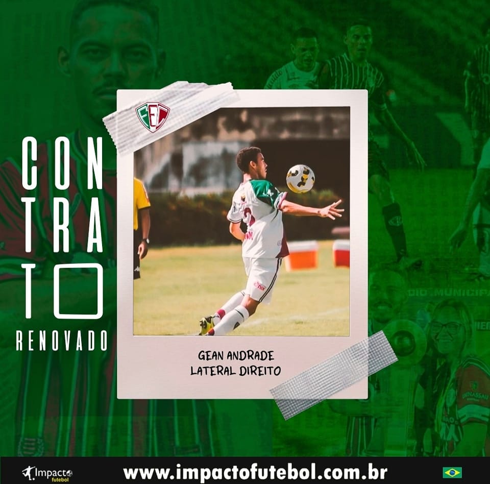 Renovação de Contrato! Gean (Lateral Direito) é do Fluminense-PI