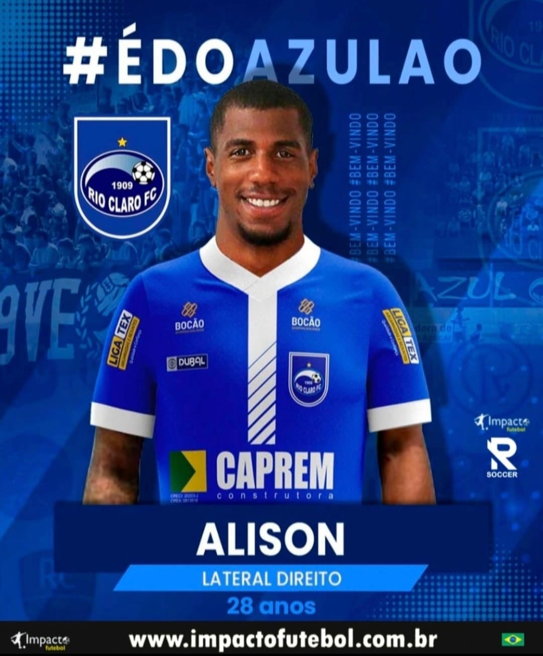 Negocio Fechado! Alison (Lateral Direito) é do Rio Claro-SP