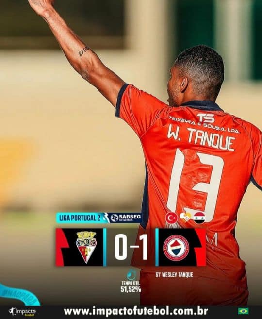 Tem Gol!!! Wesley Tanque marca na Liga de Portugal!!!