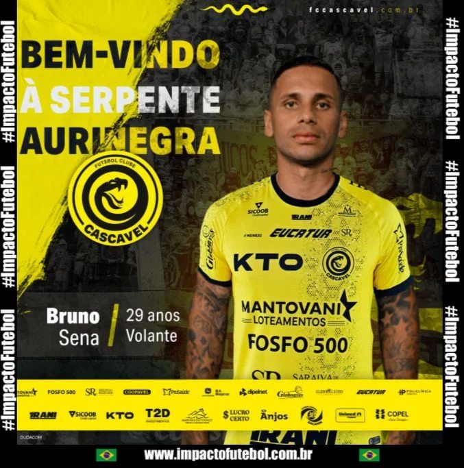 Negocio Fechado! Bruno Sena assina com Cascavel-PR