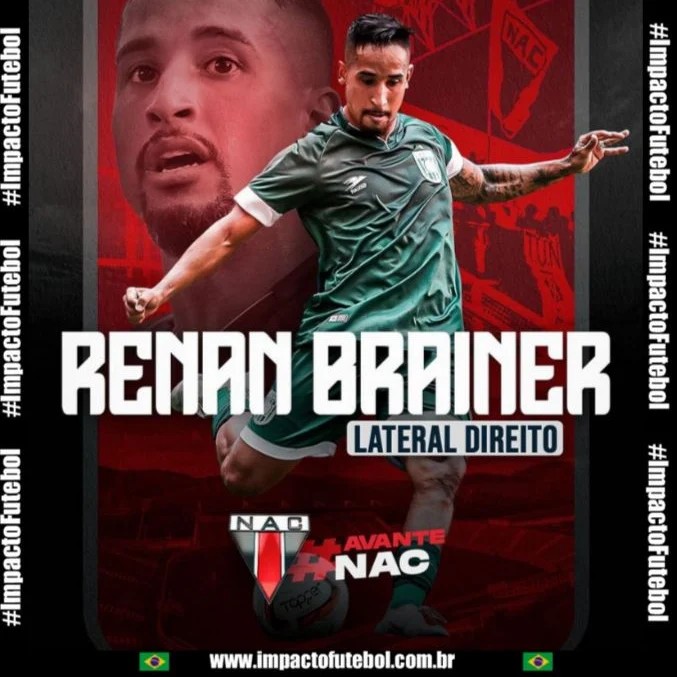 Negocio Fechado! Renan Brainer é do Nacional de Muriaé-MG