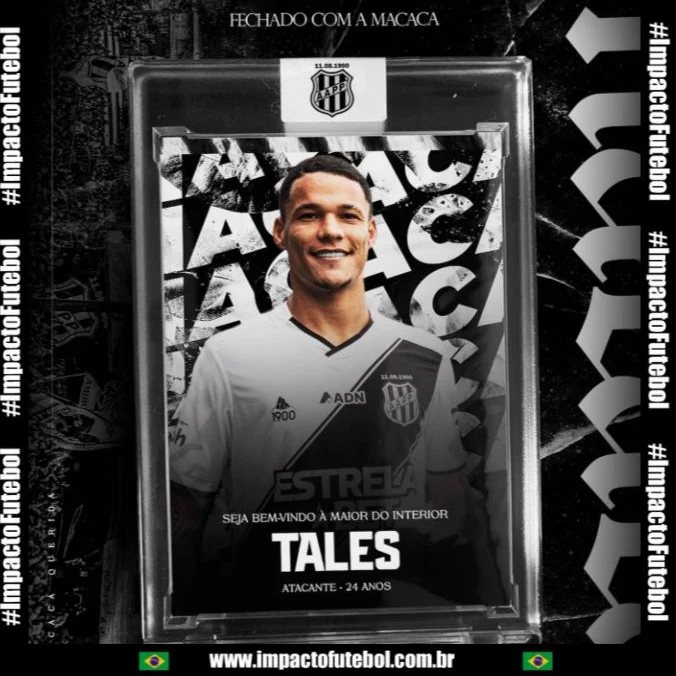 Negocio Fechado! Tales (Atacante) assina com a Ponte Preta-SP