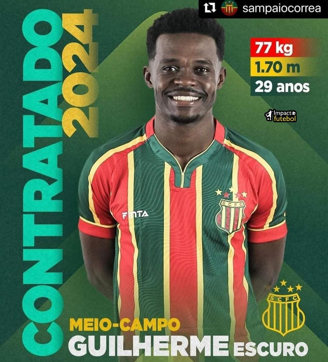 Negocio Fechado! Guilherme Escuro é do Sampaio Correia-MA